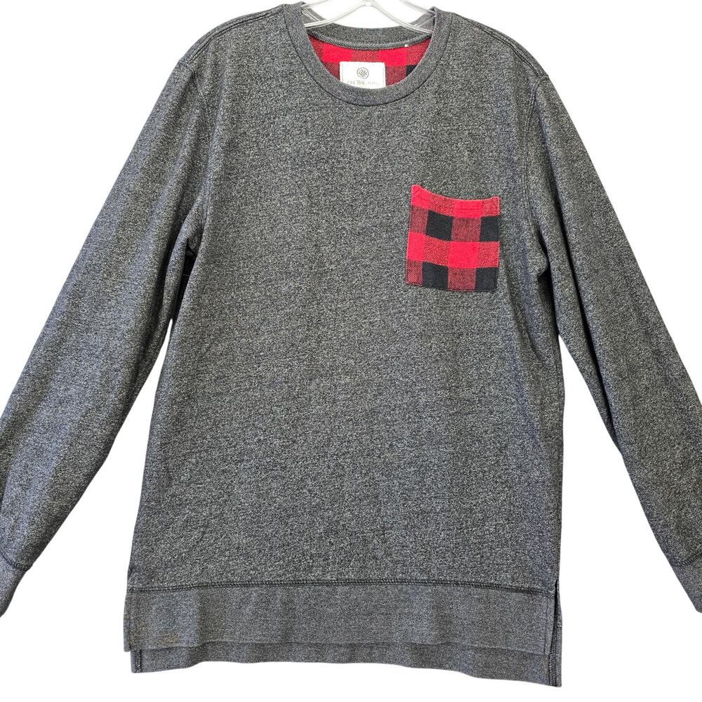 On The Byas Dark Gray Charcoal Pullover Shirt Long Sleeves Round Neck Women's M